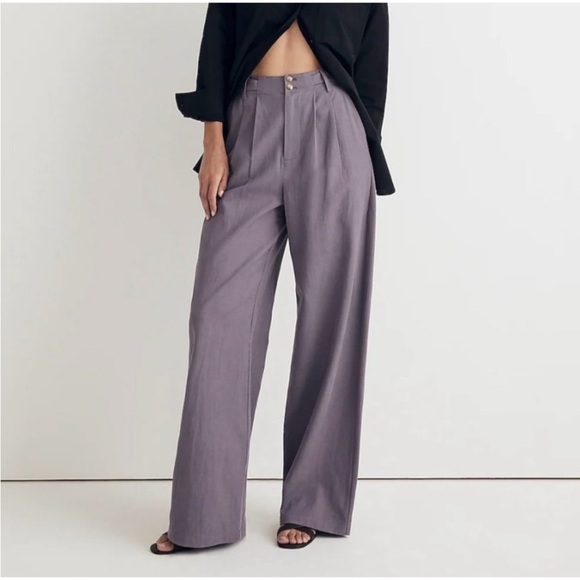 Madewell Pants - Madewell The Harlow Wide Leg Pant Smoky Grape 2 Petite